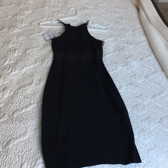 Zara black dress with sheer cutout NWT - Picture 1 of 4